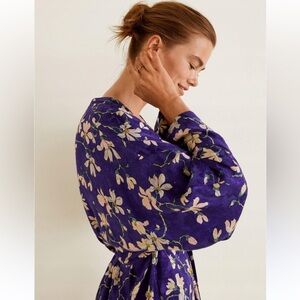 Mango Purple kimono blouse